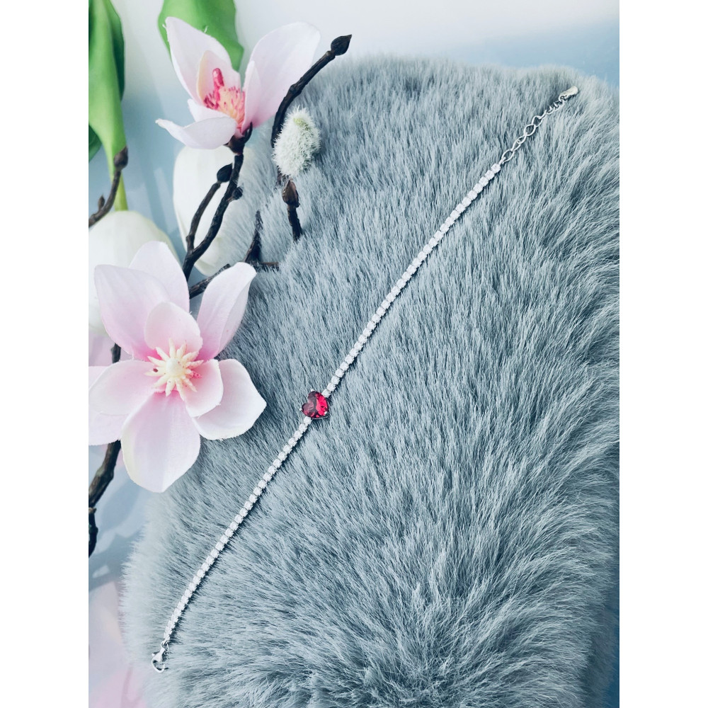 Złota bransoletka celebrytka serce nieskończoność