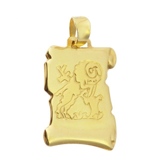 Złoty wisiorek zawieszka znak zodiaku baran