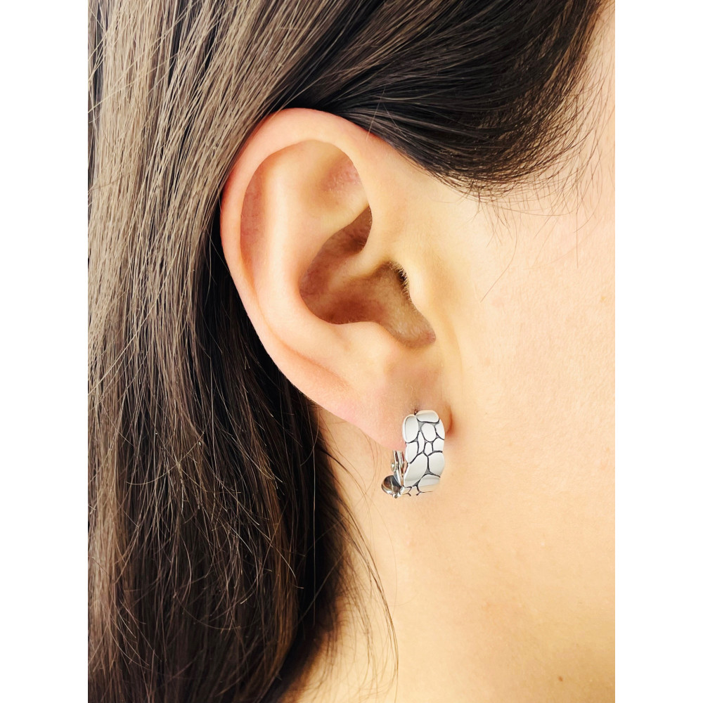 copy of Złote kolczyki przecinki z cyrkoniami