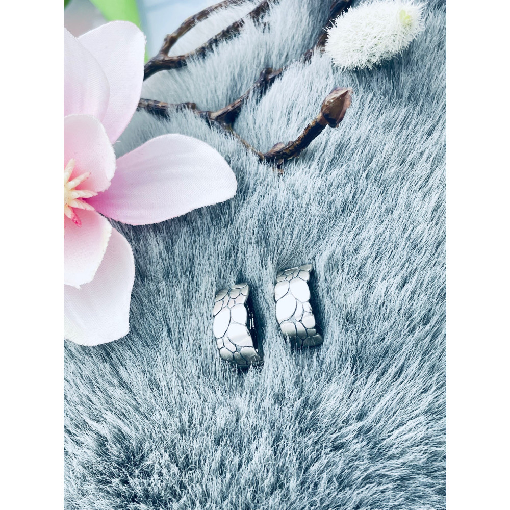 Halbkreis 925 Silber Ohrringe Damen