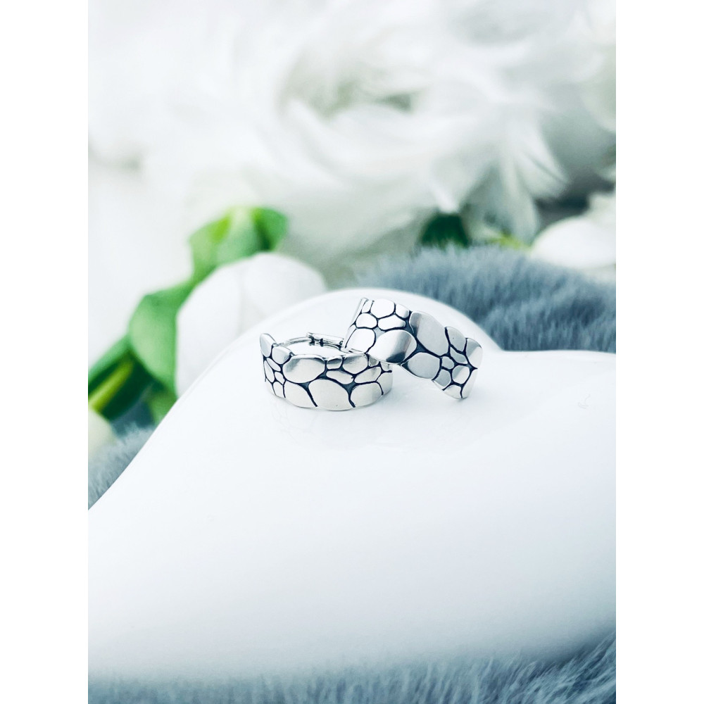 Halbkreis 925 Silber Ohrringe Damen