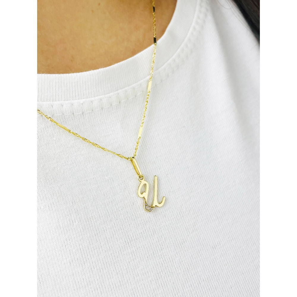 Anhänger Buchstabe U Kettenanhänger Goldanhänger Gelbgold