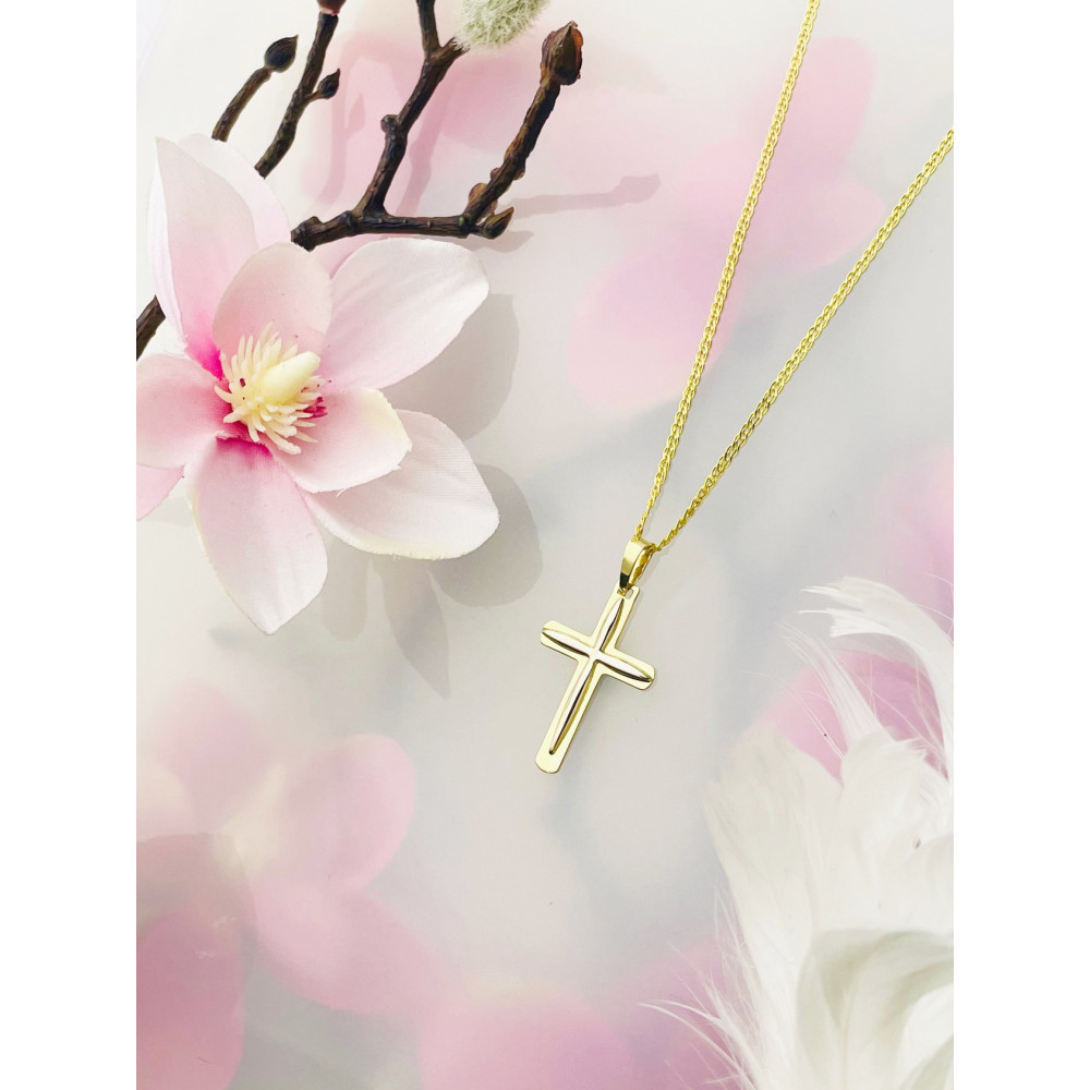 Goldanhänger Kettenanhänger Gold Anhänger Kreuz Goldkreuz Gelbgold 585er 14KT