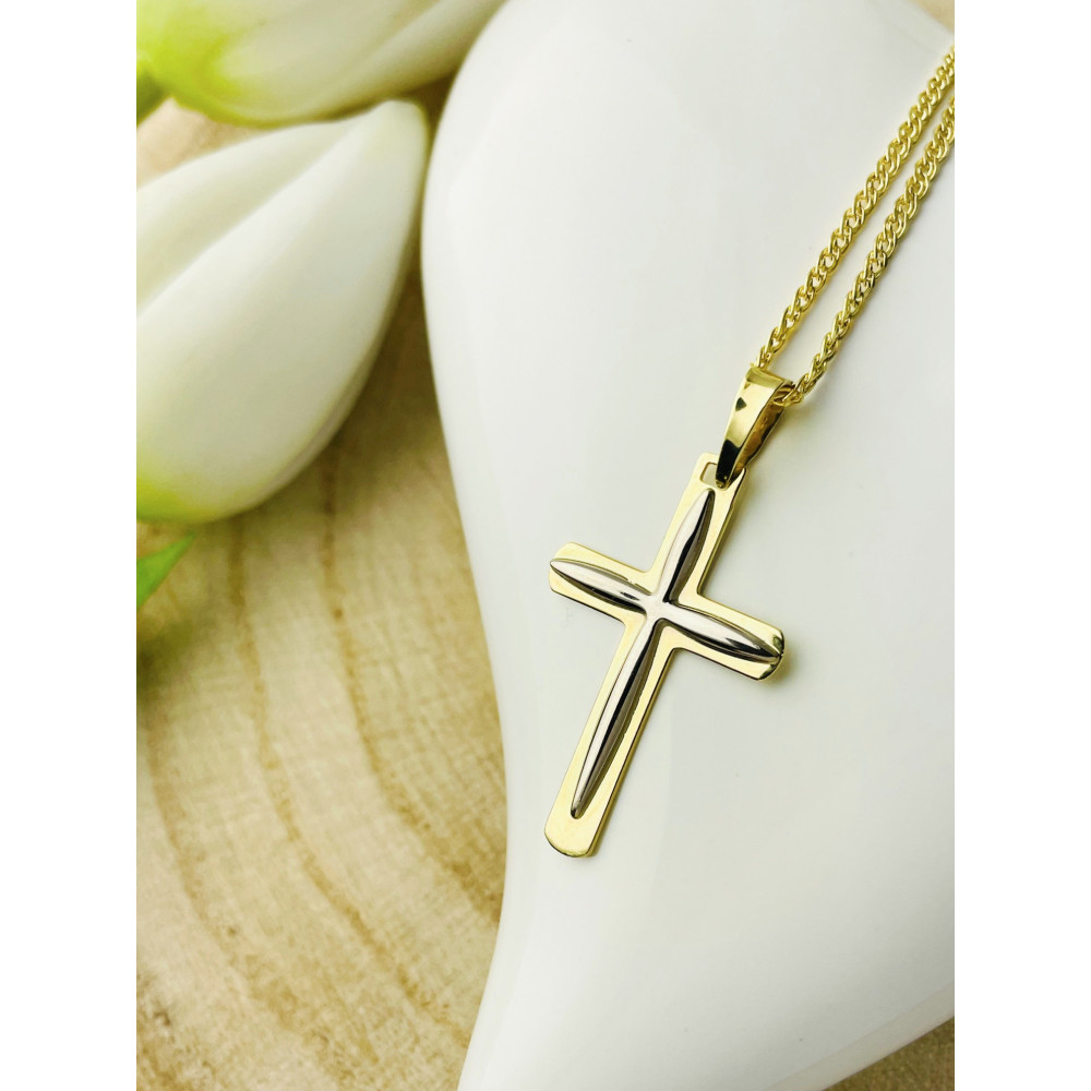 Goldanhänger Kettenanhänger Gold Anhänger Kreuz Goldkreuz Gelbgold 585er 14KT