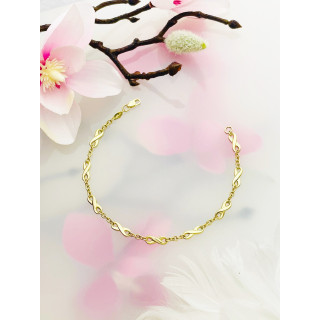 Damen Goldarmband Armband Armkette Gelbgold 585er 14KT Infinity