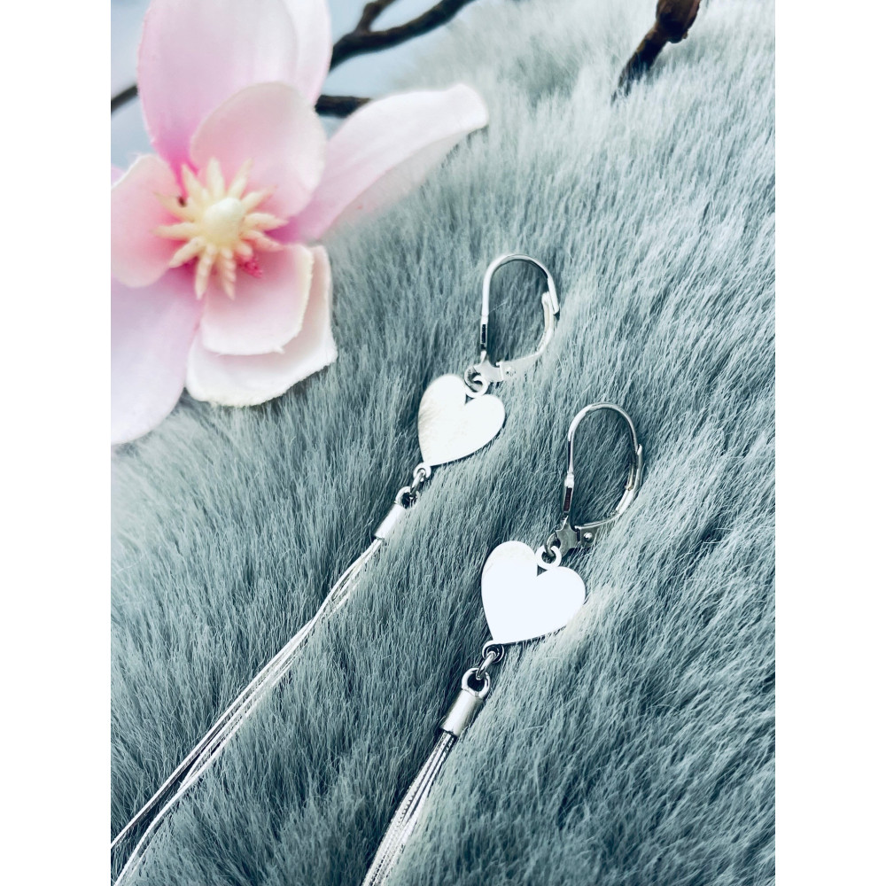 Herz 925 Silber Ohrringe Damen