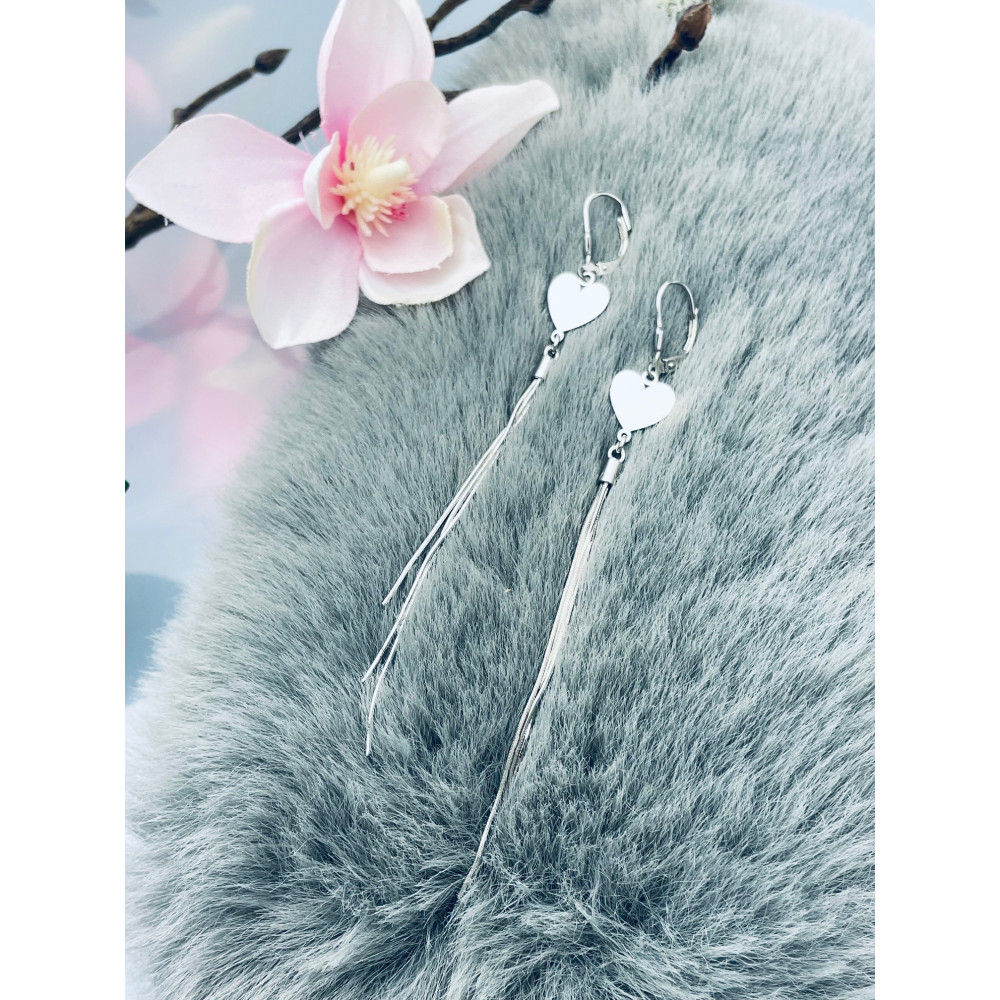 Herz 925 Silber Ohrringe Damen