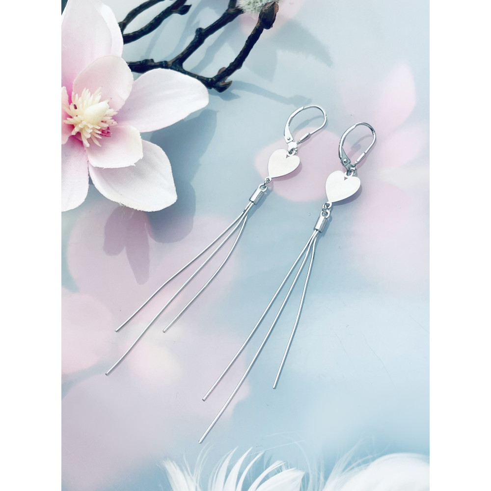 Herz 925 Silber Ohrringe Damen