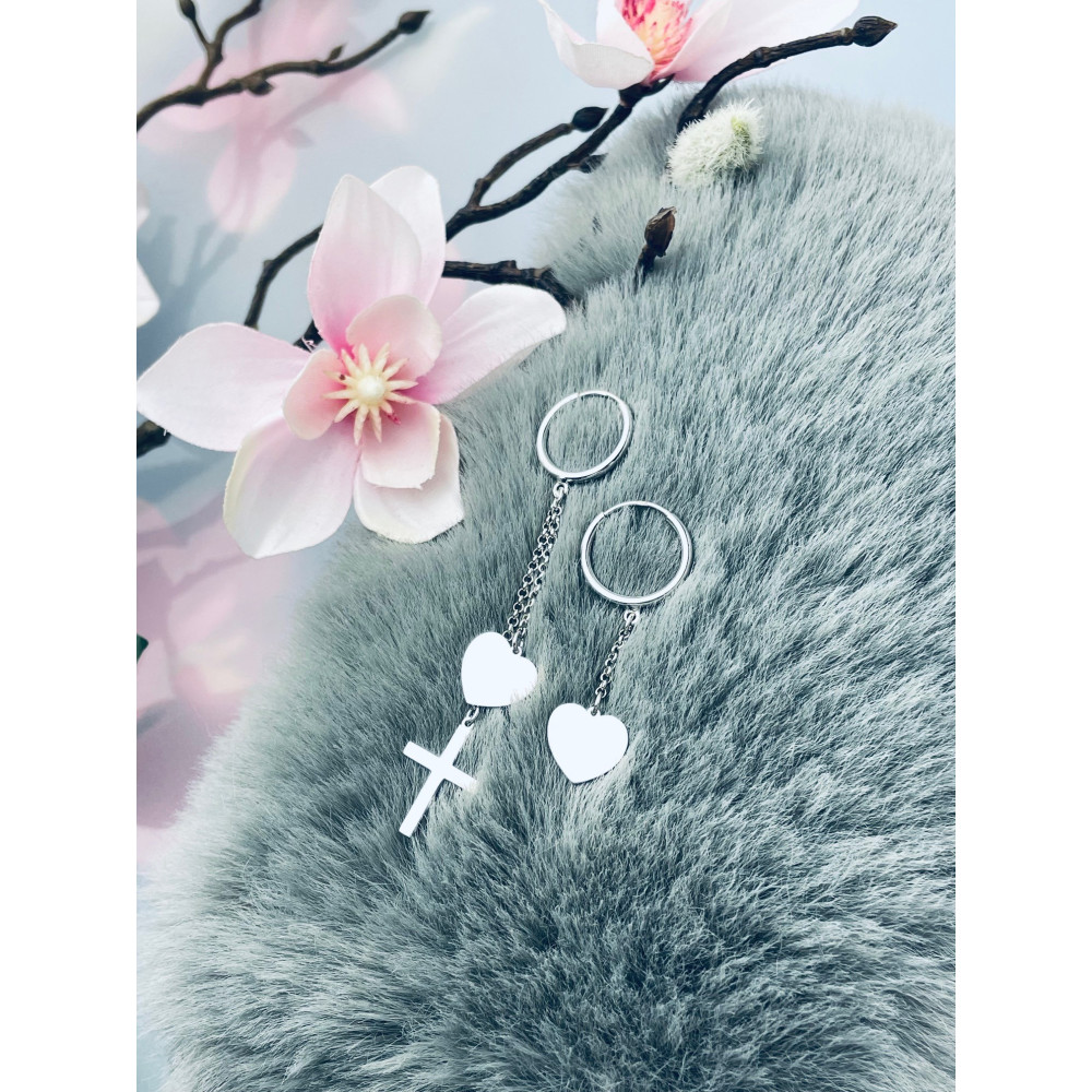 copy of Złote kolczyki przecinki z cyrkoniami