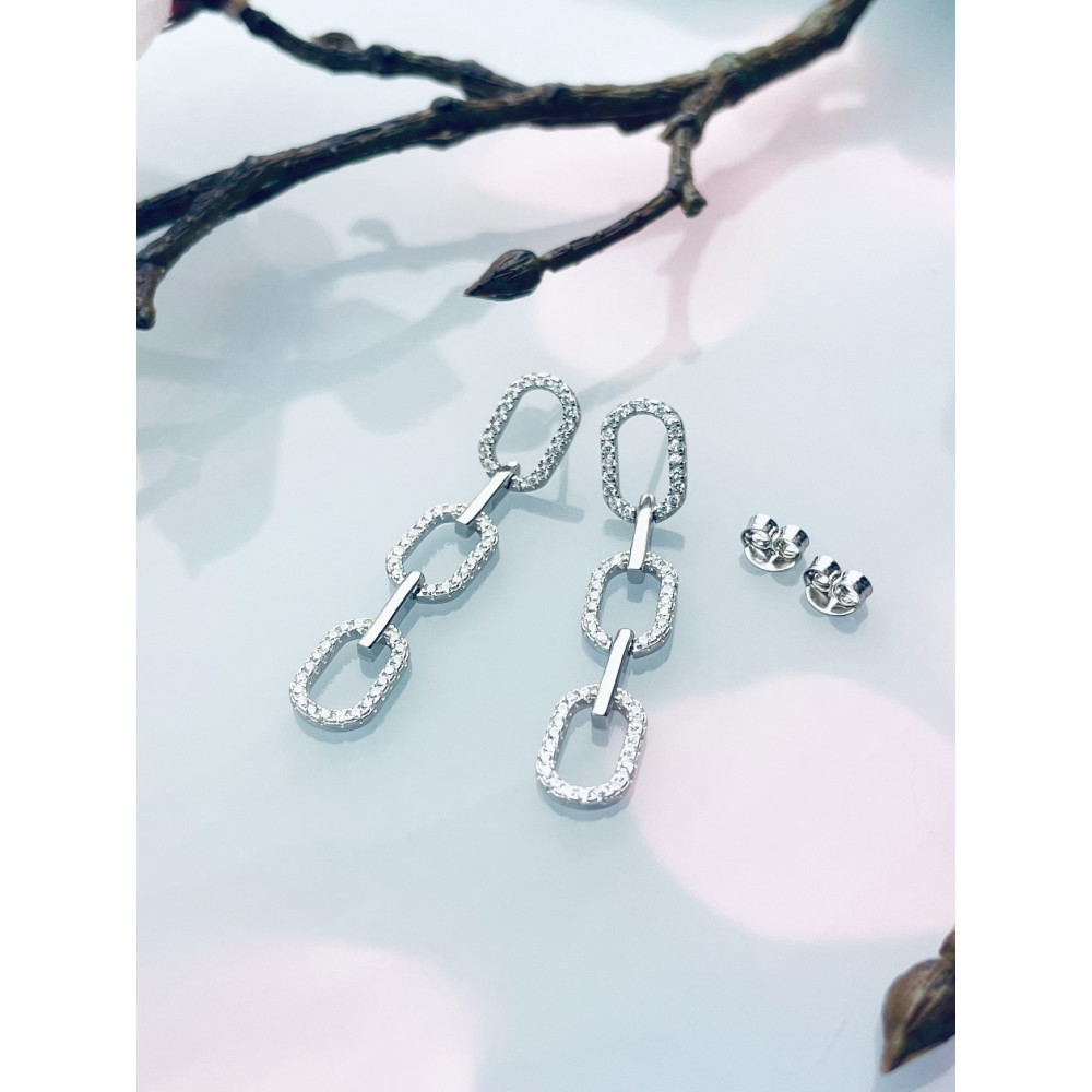 Kette 925 Silber Ohrringe Damen