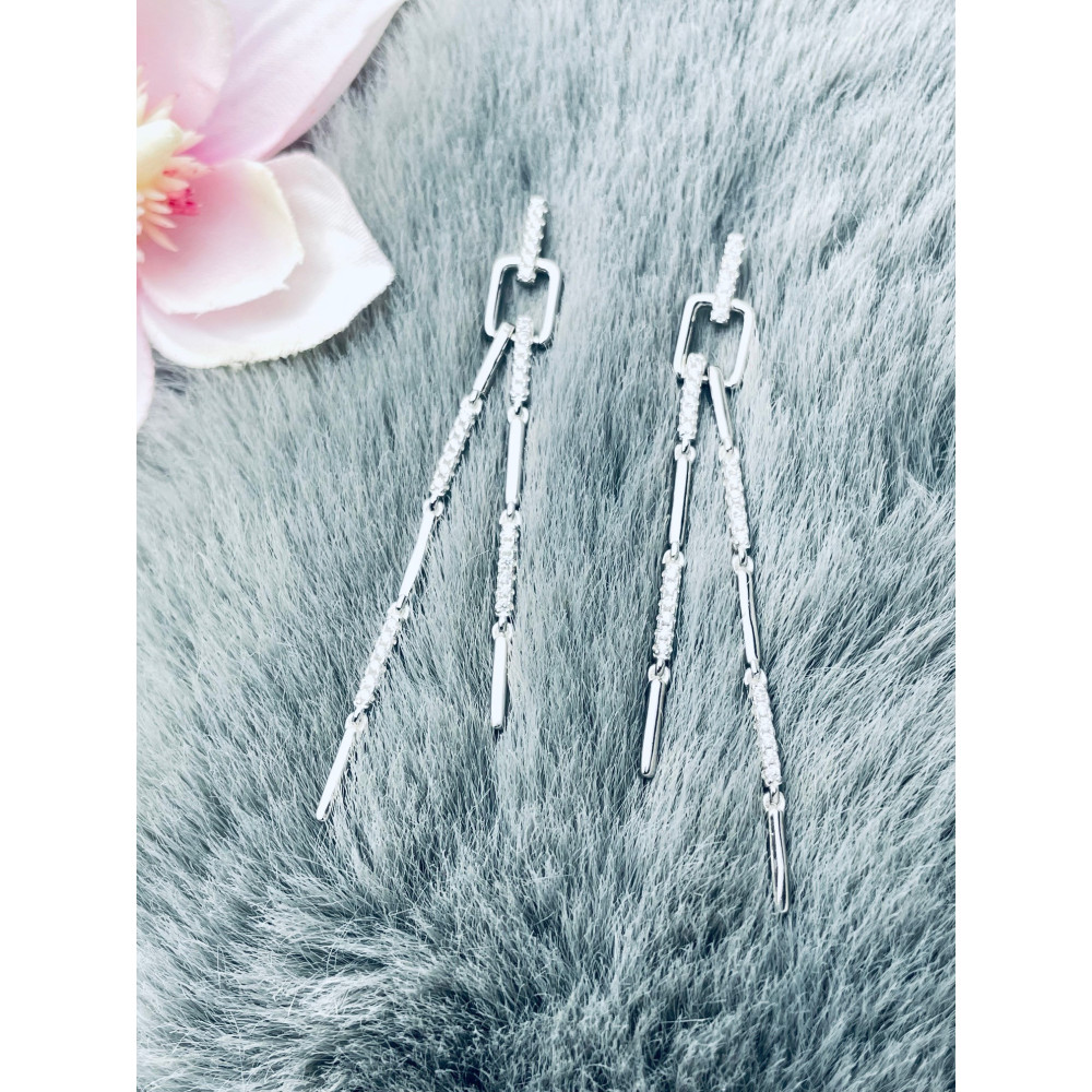 Stange 925 Silber Ohrringe Damen