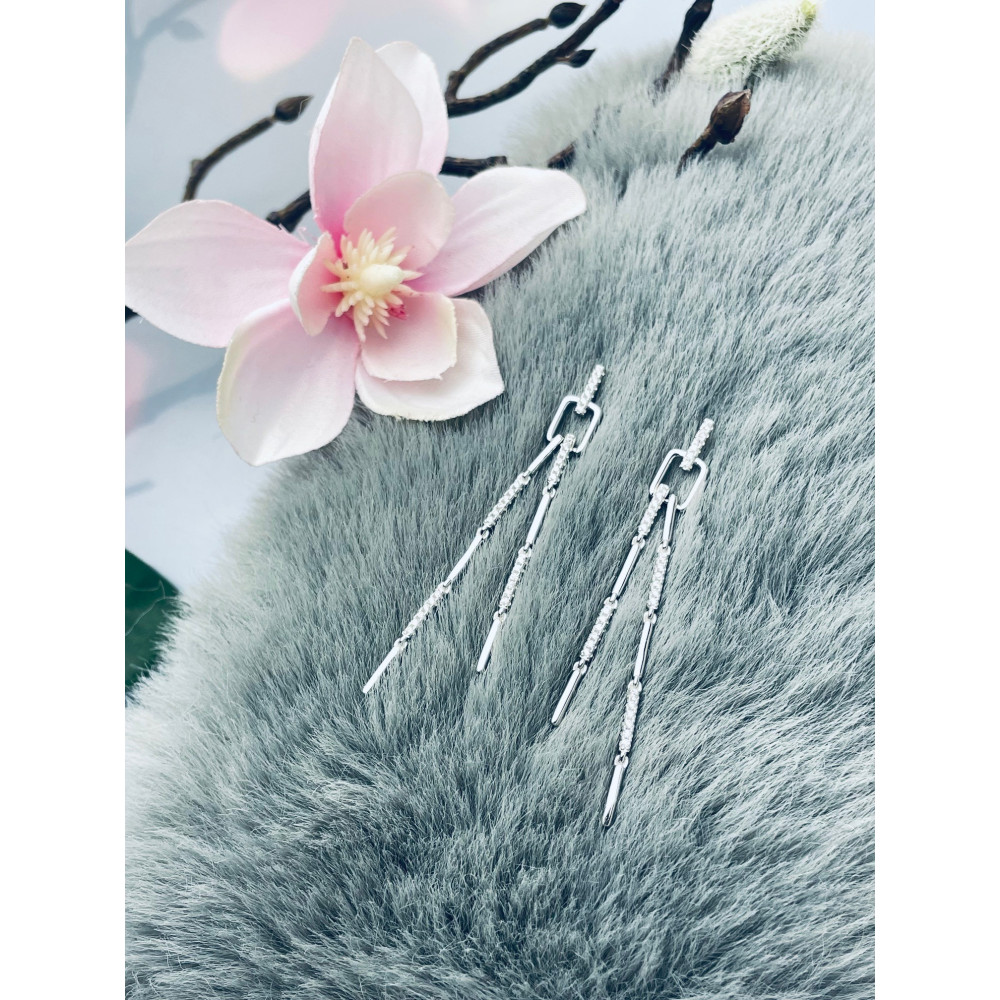 Stange 925 Silber Ohrringe Damen