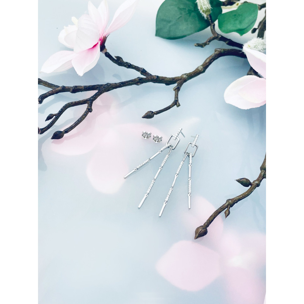 Stange 925 Silber Ohrringe Damen