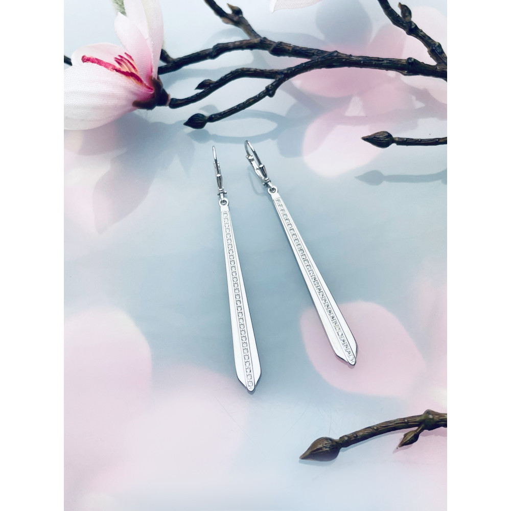 Krawatte 925 Silber Ohrringe Damen