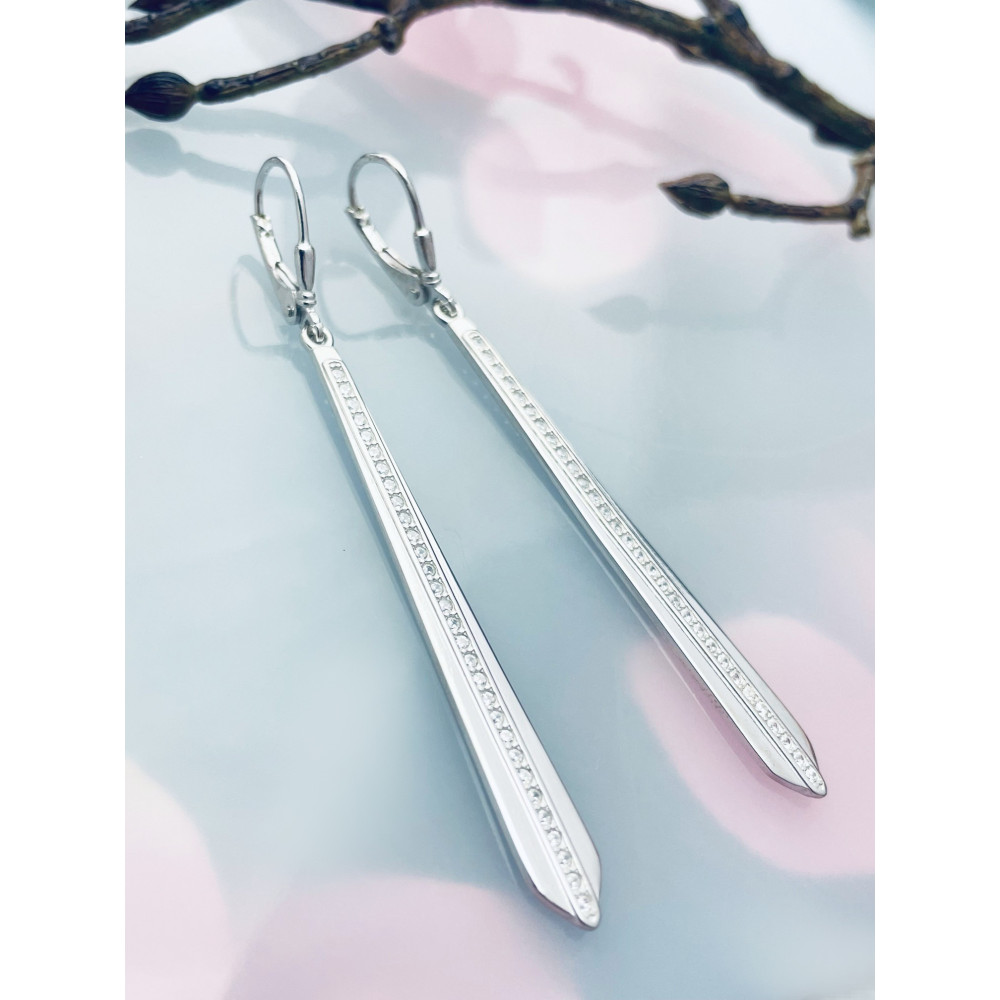 Krawatte 925 Silber Ohrringe Damen