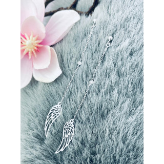 Flügel 925 Silber Ohrringe mit Zirkonia