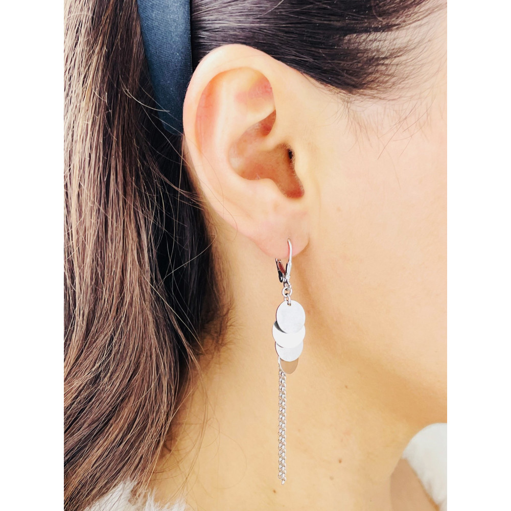 Kreis 925 Silber Ohrringe Damen