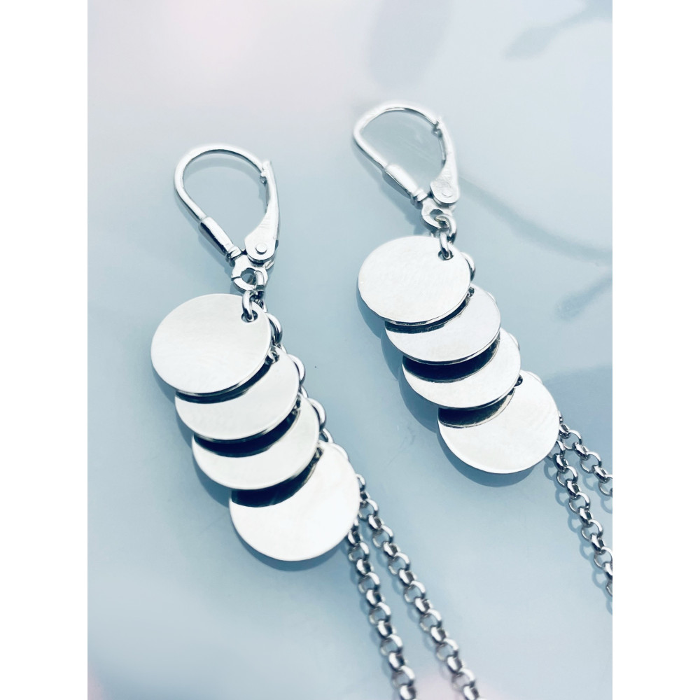 Kreis 925 Silber Ohrringe Damen