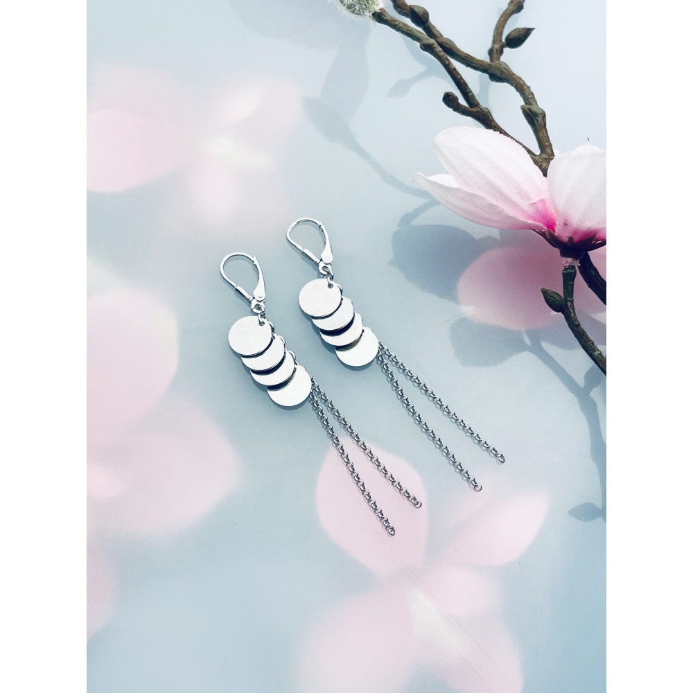 Kreis 925 Silber Ohrringe Damen