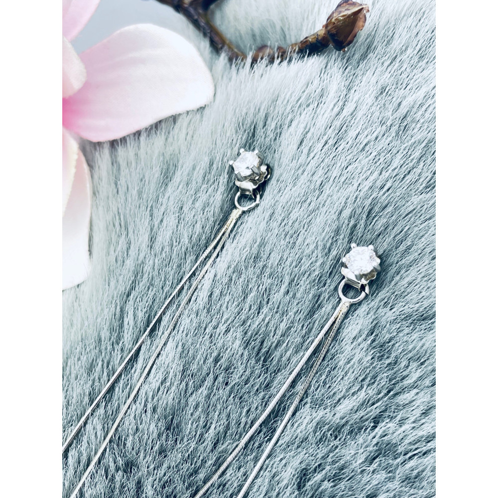 Kette 925 Silber Ohrringe mit Zirkonia