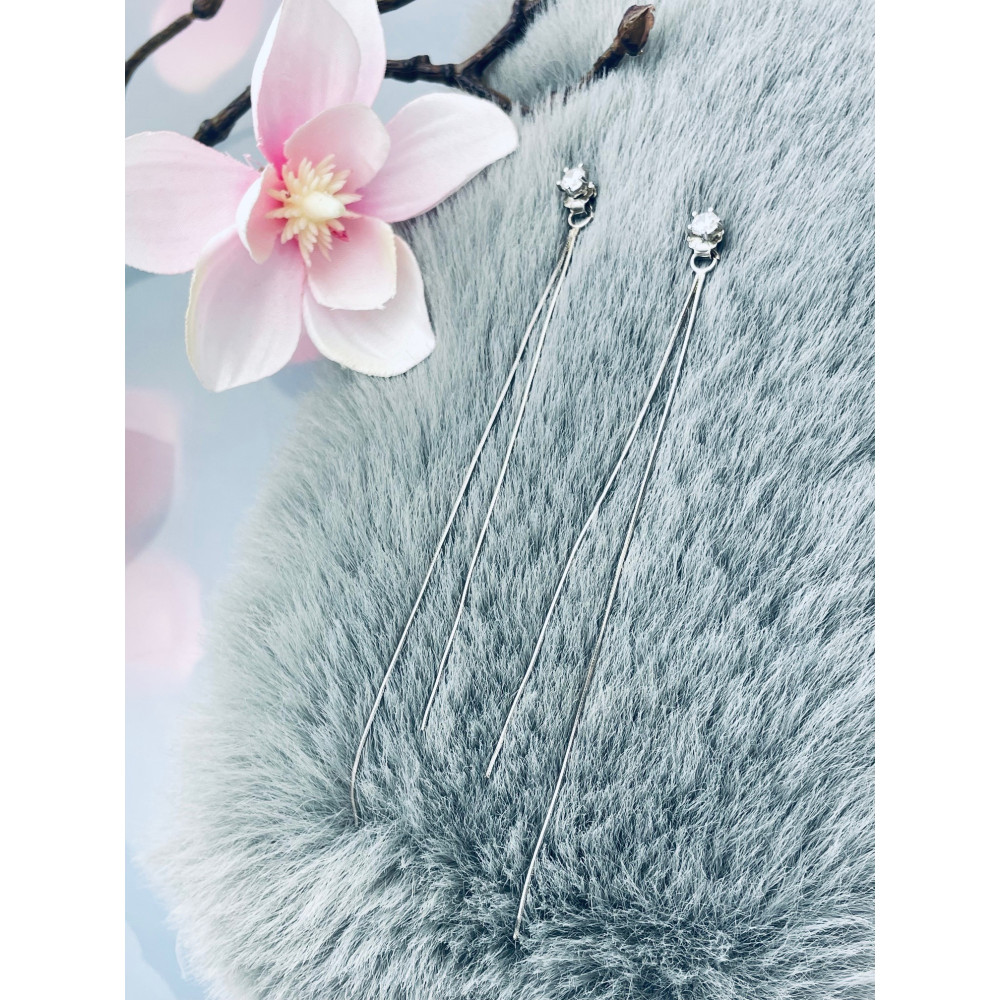 Kette 925 Silber Ohrringe mit Zirkonia