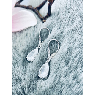 Tröpfchen 925 Silber Ohrringe mit Zirkonia