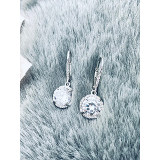 Kreis 925 Silber Ohrringe mit Zirkonia