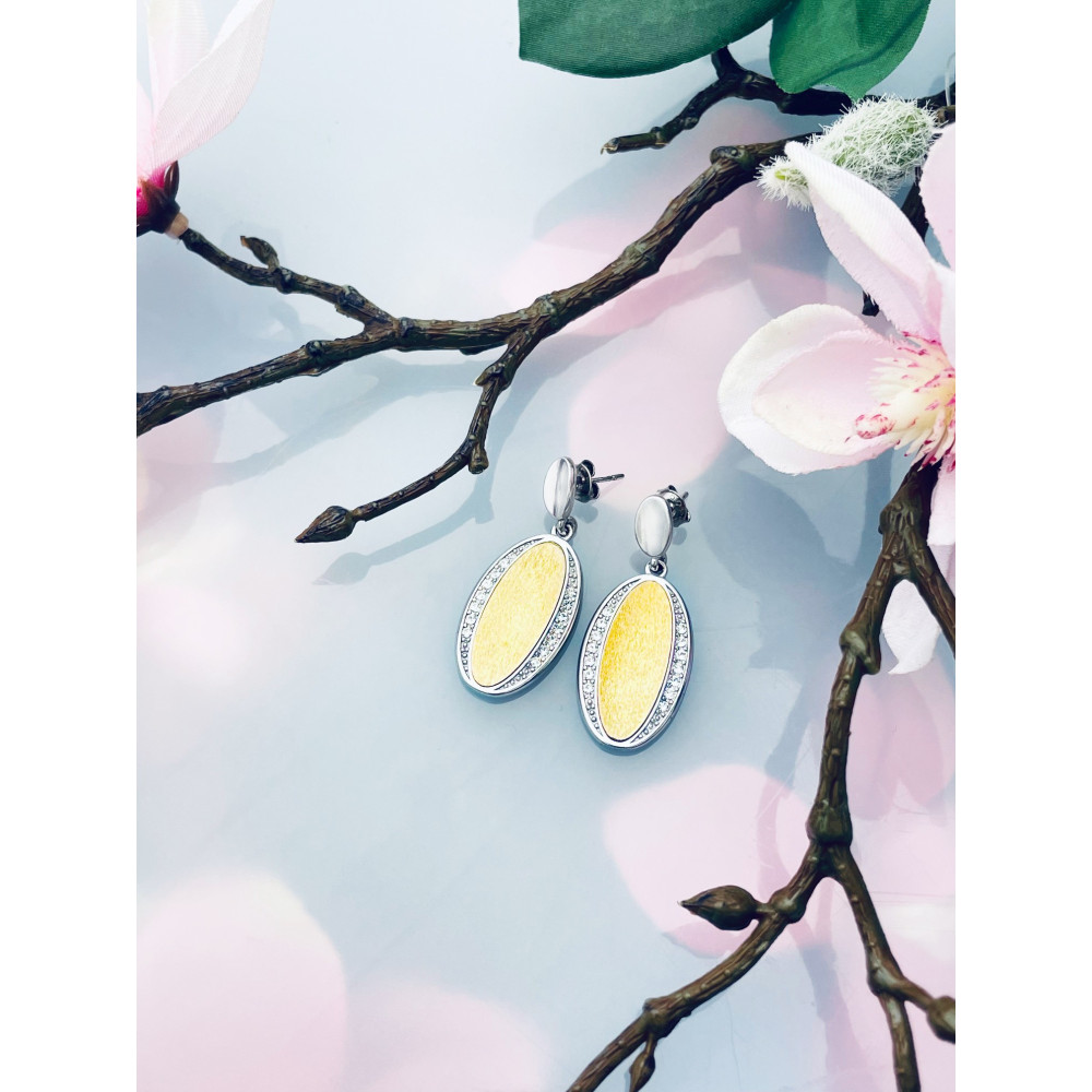 Kreis 925 Silber Ohrringe mit Zirkonia