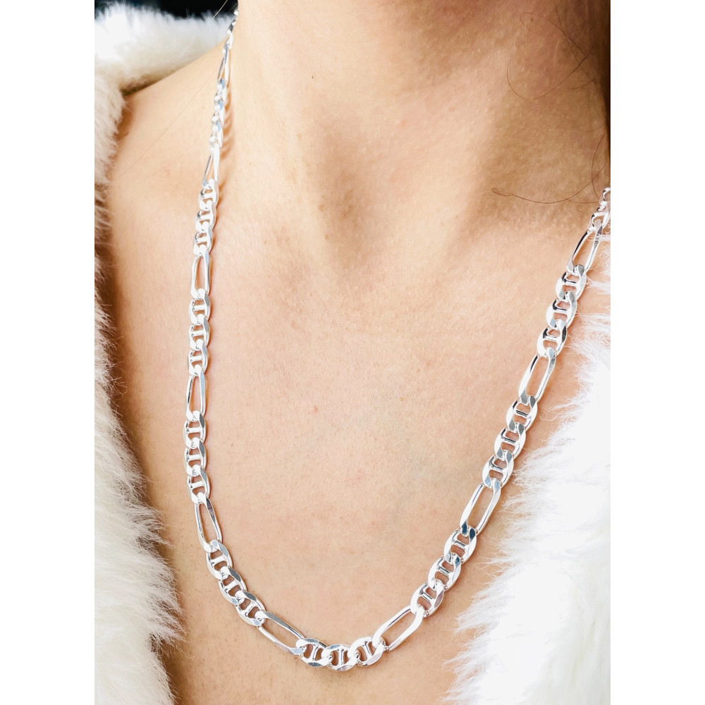 925 Silber Halskette Figarokette Figaro