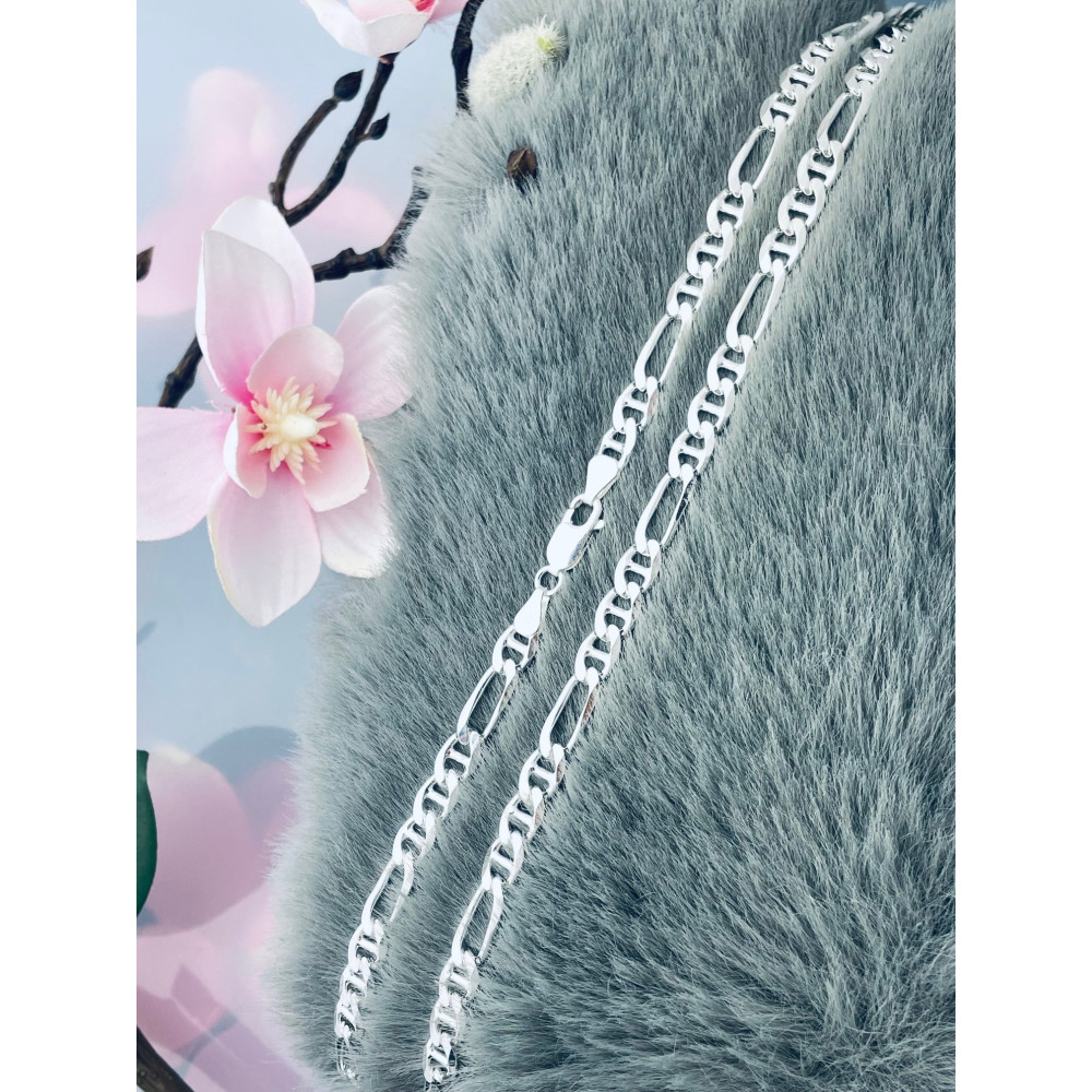 925 Silber Halskette Figarokette Figaro