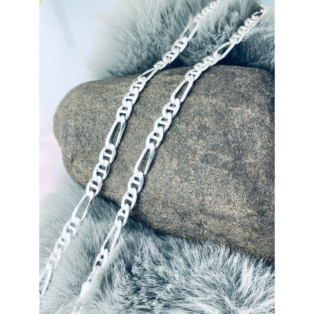 925 Silber Halskette Figarokette Figaro