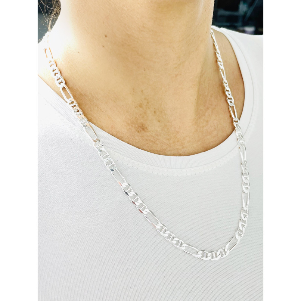 925 Silber Halskette Figarokette Figaro