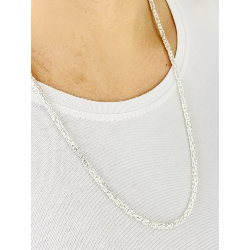 Srebrny łańcuszek Bizantyjski Królewski