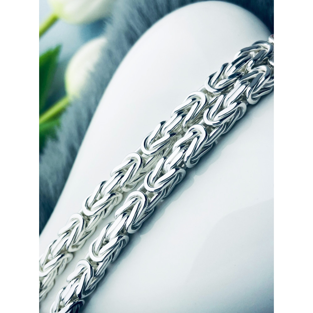 Srebrny łańcuszek Bizantyjski Królewski