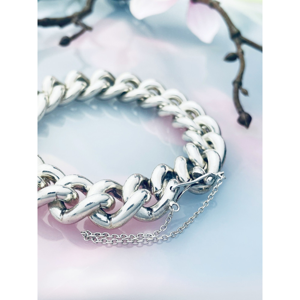 Silber 925 Panzerkette Armband