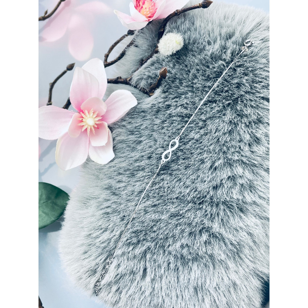 Złota bransoletka celebrytka serce nieskończoność