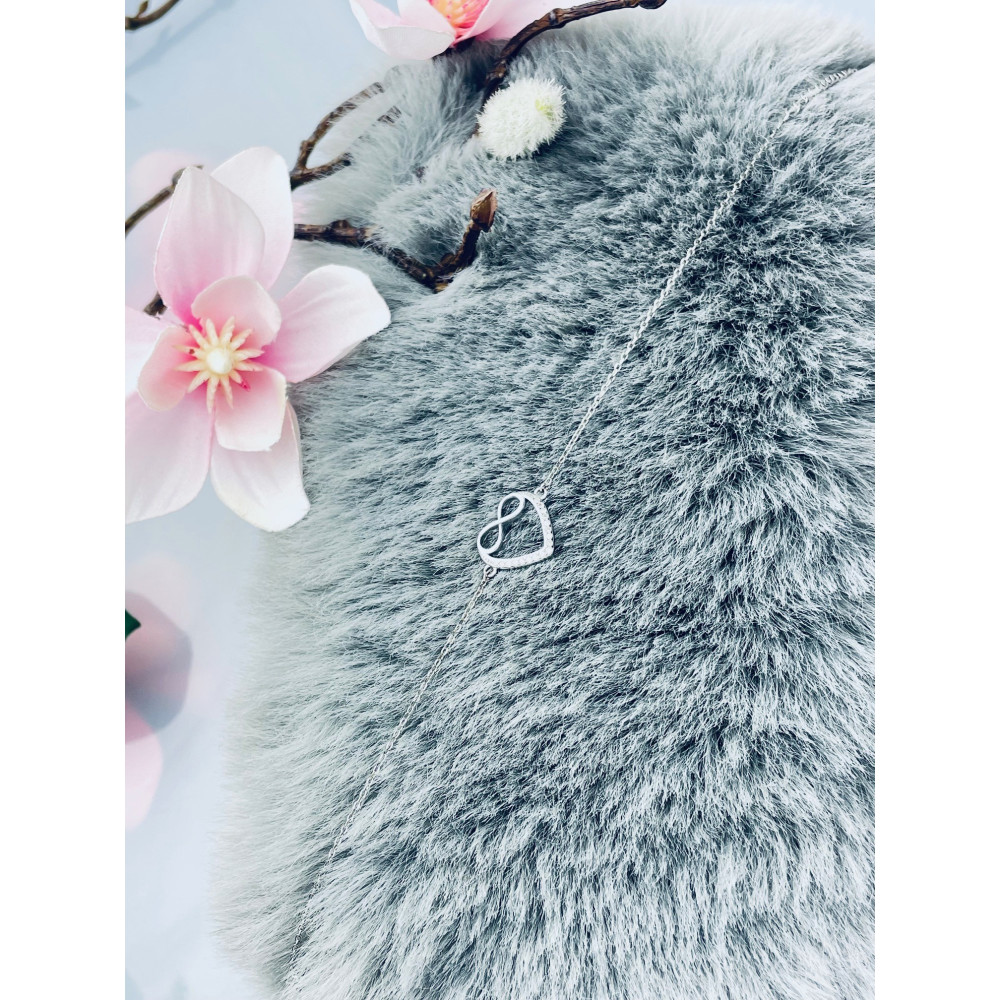 Herz Infinity mit Zirkonia Armband 925 Silber Damen