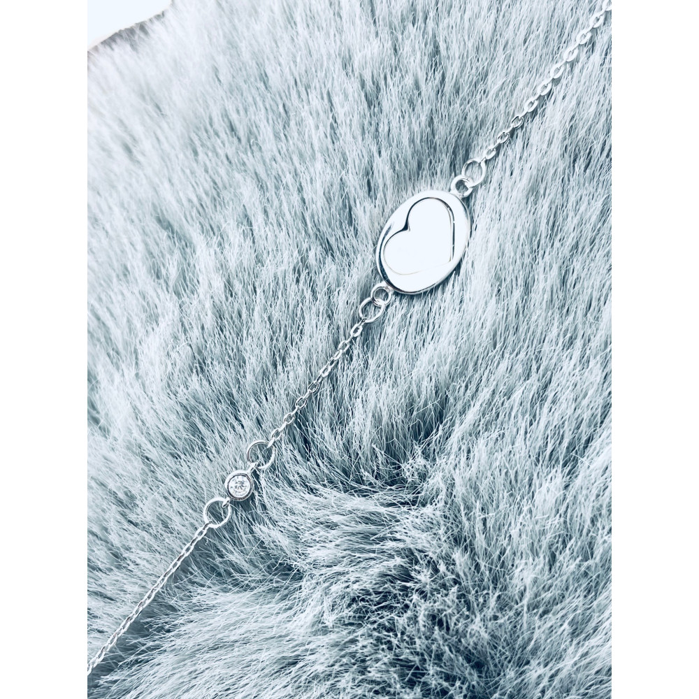 Herz Armband 925 Silber mit Zirkonia Damen Kinder