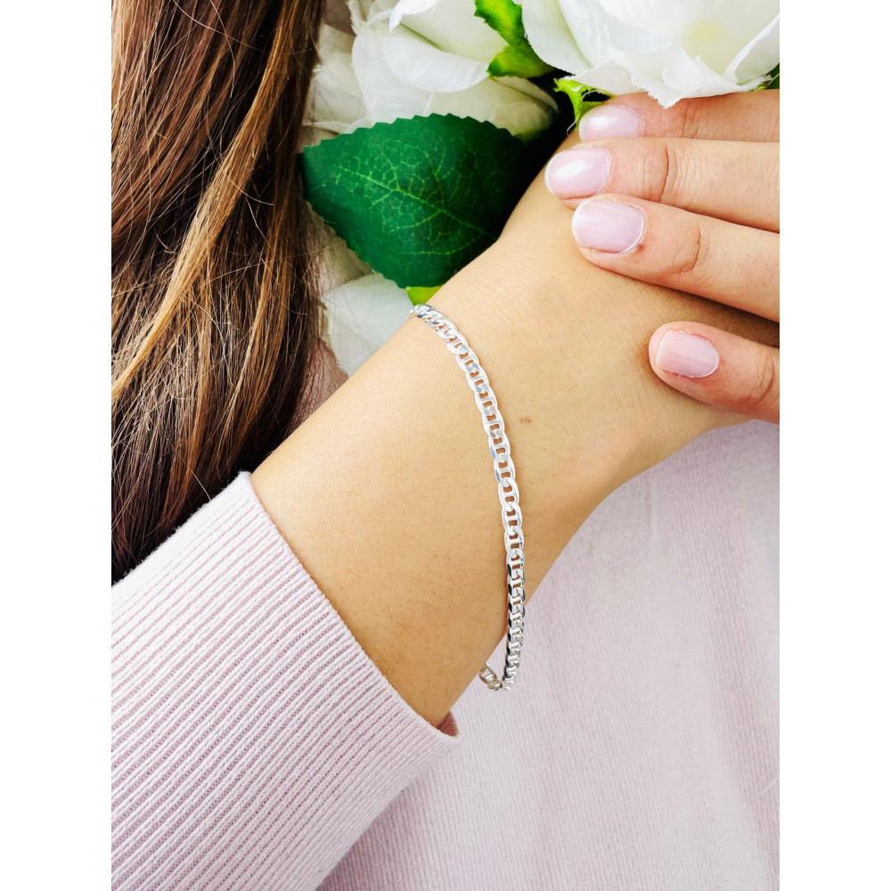 Złota bransoletka celebrytka serce nieskończoność