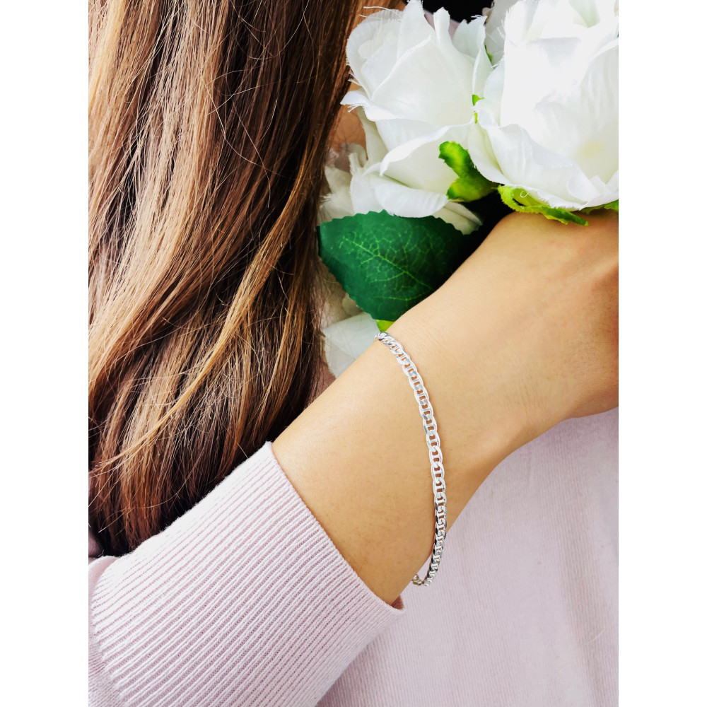 Silber 925 Panzerkette Armband