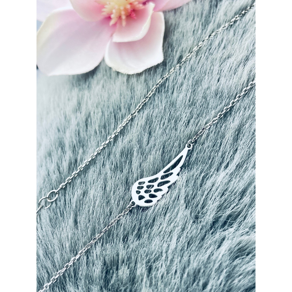 Flügel 925 Silber Halskette Halsband Damen Kinder