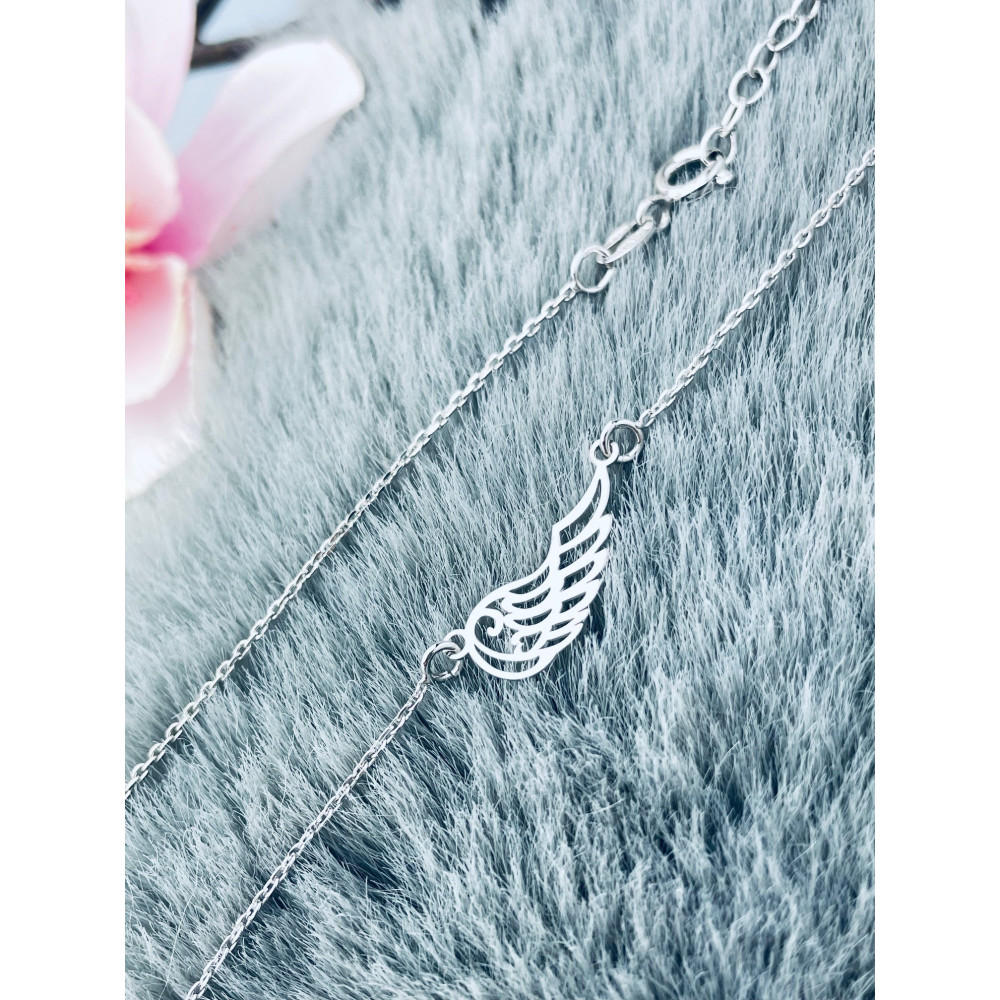 Flügel 925 Silber Halskette Halsband Damen Kinder