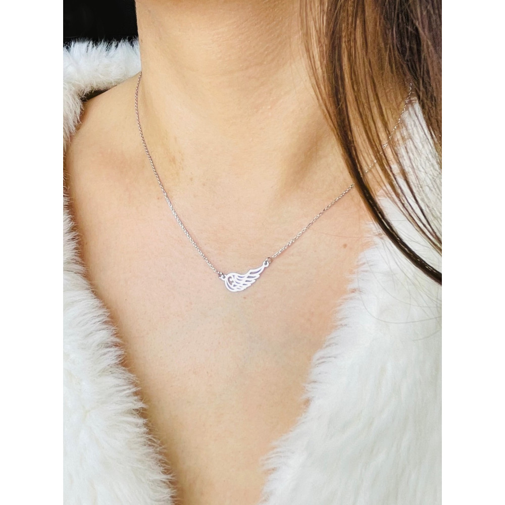 Flügel 925 Silber Halskette Halsband Damen Kinder