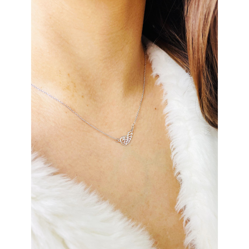 Flügel 925 Silber Halskette Halsband Damen Kinder