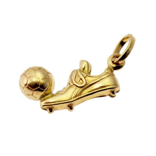 Złoty wisiorek zawieszka piłka nożna football