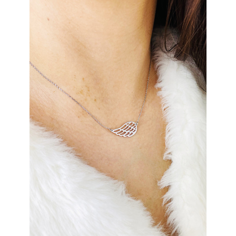 Flügel 925 Silber Halskette Halsband Damen Kinder