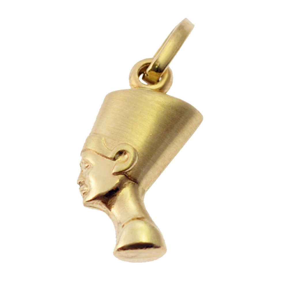 Złoty wisiorek zawieszka Nefretete