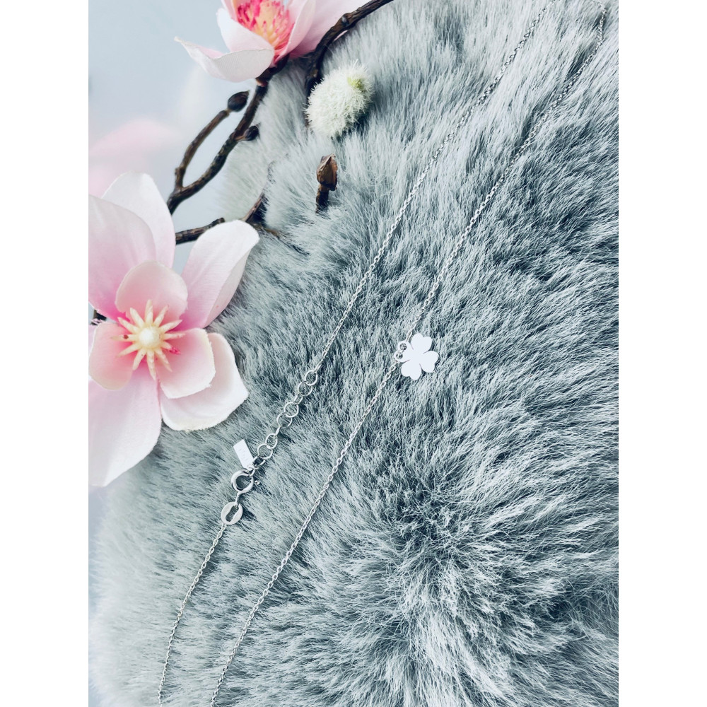 Kleeblatt 925 Silber Halskette Halsband Damen Kinder