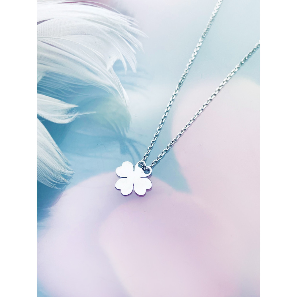 Kleeblatt 925 Silber Halskette Halsband Damen Kinder