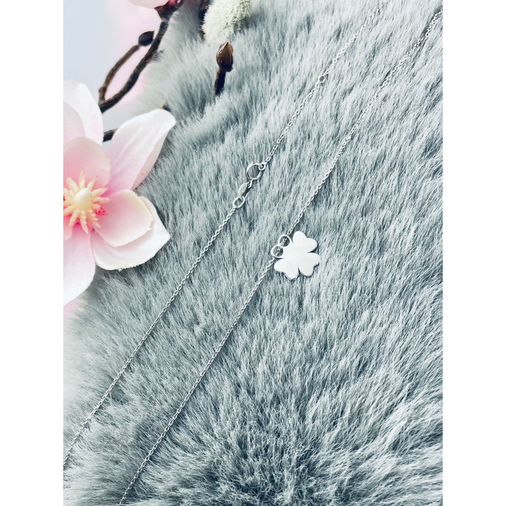 Kleeblatt 925 Silber Halskette Halsband Damen Kinder